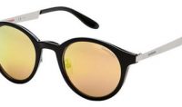 Carrera Men's Round Ruthenium Black Sunglasses 5022S 0FZC